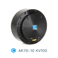 Servomoteur intégré CubeMars AK70-10 KV100 24V 48V avec roulement à rouleaux croisés, moteur FOC et bus CAN