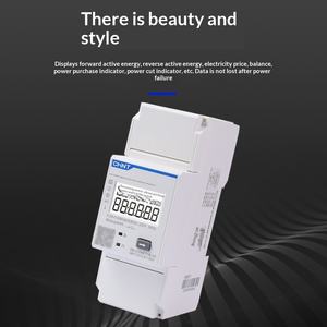 Medidor Eléctrico <span class=keywords><strong>Prepago</strong></span> 4G Chint, Riel DDSYU666, <span class=keywords><strong>Recarga</strong></span> de Teléfono Móvil Inalámbrica con Código QR - Product Image 4