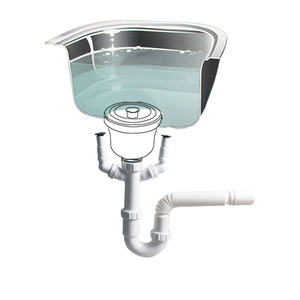 Sifón y Trampa de Desagüe para <span class=keywords><strong>Fregadero</strong></span> de Cocina Moderno TALEA, Color Blanco, con Sellado de Agua, Tubería de Drenaje de 40 mm, Función Antiolor - Product Image 6