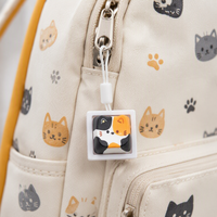 Keycap Fidget Clicker à thème chat mignon, 4 touches, pour clavier mécanique, artisanal, anti-stress, porte-clés pour sac à dos