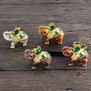 Creative Animal Crystal Bling Key Chains Lucky Opal Rhinestone Stainless Steel Elephant <b>Keyring</b> Car Pendant Keychains <b>Charm</b> - Product Image 4