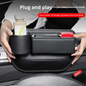 Organisateur de boîte de rangement en cuir pour siège de voiture et sac de rangement pour l'organisation de la voiture Fournitures d'intérieur - Product Image 2