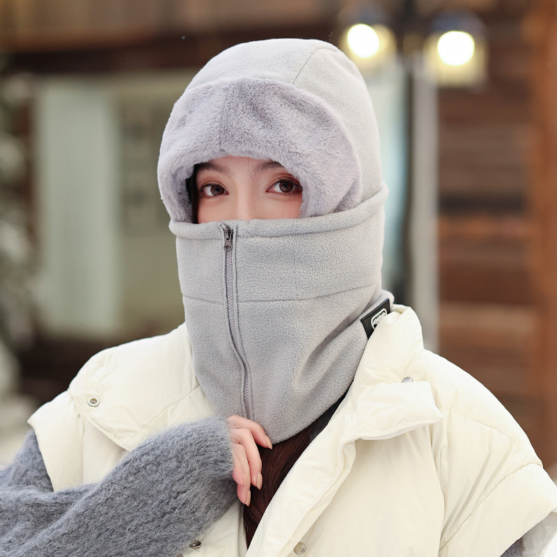 ซิปชิ้นเดียว สีเทาอ่อน