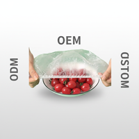 Dômes de couverture alimentaire en plastique PE transparents, réutilisables, avec couvercles extensibles élastiques pour la conservation des aliments frais, pour la restauration rapide