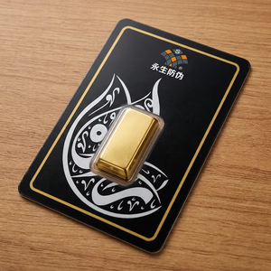 Fundas para tarjetas a prueba de manipulaciones personalizadas Lingotes Barra de plata Portatarjetas Etiquetas de embalaje Premium - Product Image 1