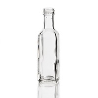 Mini bouteille d'emballage d'huile d'olive Marasca en verre carré 60ML avec col de finition ROPP 18MM