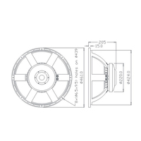 Subwoofer professionnel de haut-parleurs PA de 18 pouces, prix bon marché, 8OHM, 500 watts
