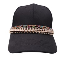 En gros, chaînes décoratives pour chapeaux, détachables, DIY, en métal, avec strass, style baseball, pour camionneurs et chapeaux de femme, accessoires de chaîne