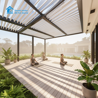 Pergola de jardin moderne de luxe Sweet Home, imperméable, motorisée, en aluminium, taille personnalisable, bioclimatique, à lames orientables, pour l'extérieur