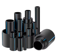 Tubería de Agua de HDPE PE100 Negra de 25 mm, 32 mm, 40 mm, 50 mm, 63 mm, SDR17 10 ISO4427