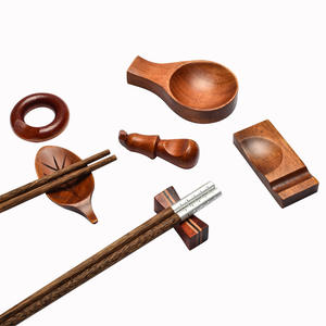 Ensemble <span class=keywords><strong>de</strong></span> repose-baguettes en bois personnalisé, plusieurs styles, sculpté à la main, accessoire <span class=keywords><strong>de</strong></span> table en bois naturel, support pour baguettes - Product Image 1