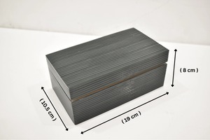 Caja Decorativa Negra con Tapa Acanalada Hecha a Mano, Organizador de Almacenamiento Elegante para Decoración del Hogar, Oficina y Sala de Estar - Product Image 6