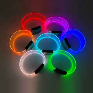 Bracelet en plastique LED magnétique, activé par le son, étanche, pour cadeaux de fête, avec option de logo personnalisé, bâtons LED - Product Image 1