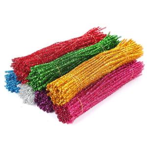 100 bâtonnets torsadés dorés et colorés, bandes de laine brillantes pour le bricolage, racines de laine, bâtonnets torsadés pour le bricolage des enfants - Product Image 3