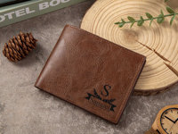 Portefeuille en cuir véritable anti-RFID personnalisé pour la fête des pères, cadeau vintage pour homme