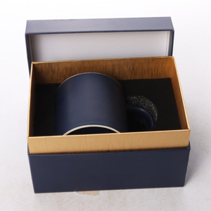 Matte Deep Blue Ceramic Coffee Mug Set Single Cup With Handle Solid Color Gift <b>Box</b> For <b>Presents</b> - Product Image 3