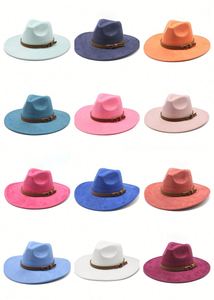 Chapeau Fedora en Daim Tendance Printemps-Automne Nouveauté Femme Homme Événements Chapeaux Fedora à Large Bord pour Femmes - Product Image 3