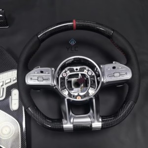Volante de Fibra de Carbono para <span class=keywords><strong>Mercedes</strong></span> Benz Clase C <span class=keywords><strong>E</strong></span> G AMG G63 W204 S204 W212 <span class=keywords><strong>V212</strong></span> S212 W463, Volante con Luces LED - Product Image 5