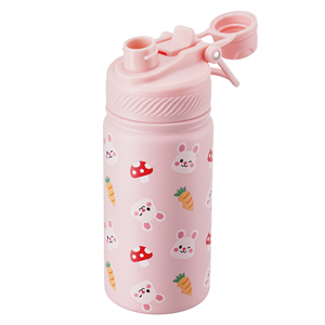 ขวดน้ำเก็บอุณหภูมิสำหรับเด็ก ลายพิมพ์น่ารัก ผลิตจากสแตนเลส 304  แบบสองชั้นสุญญากาศ ปราศจากสาร BPA ป้องกันการรั่วซึม - Product Image 1