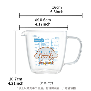 Chefmade cl5030 công cụ nhà bếp 500ml trong suốt cao Borosilicate phim hoạt hình thủy tinh đo cup với đo lường - Product Image 5