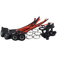 Adaptateur de prise d'alimentation CC 2-en-1 5,5 mm x 2,1 mm 3P ABS avec contact en laiton - Connecteur femelle 12V IP20