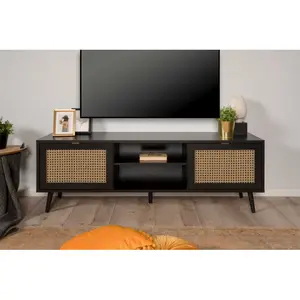 Hiện đại mây bằng gỗ sang trọng meuble TV đứng Rack tủ bằng gỗ TV đứng giao diện điều khiển bảng đơn vị đồ nội thất nhà