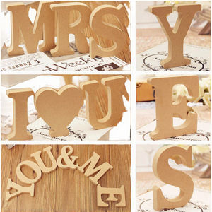 ตัวอักษรไม้ MDF สลักลาย 'HELLO' ตัวอักษรภาษาอังกฤษแบบตัด รูปแบบธีมความรัก สำหรับงาน DIY ตกแต่งบ้าน งานแต่งงาน ศิลปะ งานฝีมือ ป้ายติดผนัง - Product Image 6