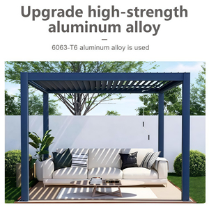 Gazebo Clásico Moderno de Aluminio, Pérgola Manual <span class=keywords><strong>para</strong></span> Ensamblar, con Marco de 3x4m, <span class=keywords><strong>para</strong></span> Uso Familiar en Jardín Exterior - Product Image 2