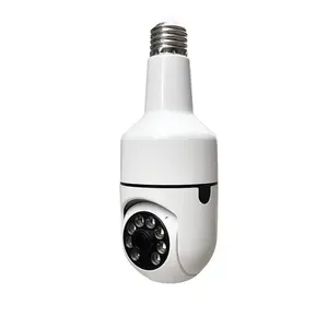 Ampoule sans fil Wifi Caméra E27 Support de lampe Caméra de sécurité 3MP Smart 360 PTZ intérieur/extérieur Ampoule Caméra de sécurité App Access