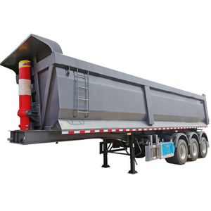 Semi-remorque à benne arrière fabriquée en Chine, tri-essieux, benne hydraulique en forme de U, benne arrière basculante, semi-remorques - Product Image 5