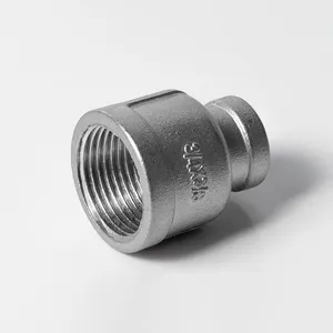 Female Reducer Plumbing Fittings Size Head Couplings 304 316 Stainless Steel Reduce Socket Banded