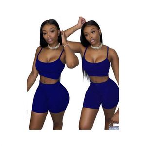 2024 Pretty Cheap Lady Shorts Outfit <span class=keywords><strong>Mujer</strong></span> <span class=keywords><strong>Ropa</strong></span> Verano Dos piezas Biker Short Set para dama - Product Image 3