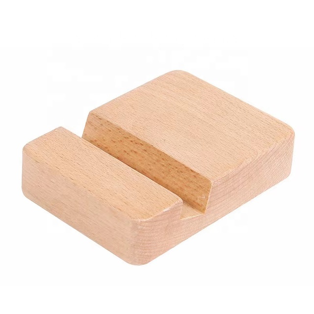Hot Selling Wood Mobile Phone Holder Single Hole Smartphone Stand