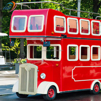 Autobús Turístico de Dos Pisos para Niños y Adultos, Tipo Autobús de Londres para Parques de Atracciones, Venta Directa de Fábrica
