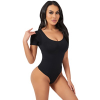 Vente Flash : Combinaison gainante intégrale sans couture en nylon pour femme adulte, effet amincissant et contrôle du ventre