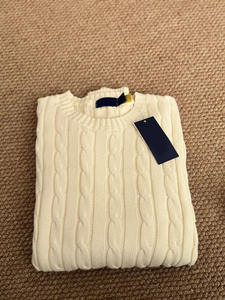 <span class=keywords><strong>Pull</strong></span> tricoté à col rond avec broderie et logo, motif torsadé, chaud pour l'automne, pour couple, photos réelles - Product Image 3