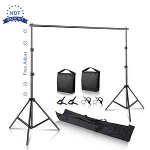 Kit de support de fond de studio photo DB 2000x3000mm en alliage d'aluminium télescopique réglable pour utilisation en studio photo - Product Image 1