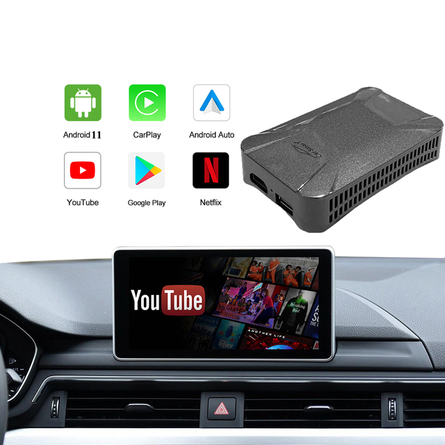 Manufacturer Original Carplay Android Auto Box Ai Carplay System for Audi TV/YouTube/Netflix Streaming