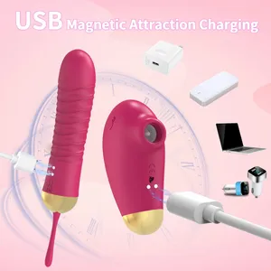 阴蒂加热吸吮振动器 <span class=keywords><strong>G</strong></span> 点刺激 100% 防水 女性用吸力/振动性玩具 10 种频率 - Product Image 5