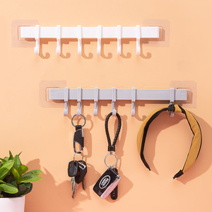 Crochets muraux adhésifs puissants transparents pour <span class=keywords><strong>porte</strong></span> et mur, organisateurs de cuisine et salle de bain, <span class=keywords><strong>support</strong></span> pour serviettes, vêtements et clés - Product Image 6