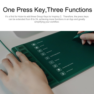 HUION Bút Máy Tính Bảng Trung Inch H951P Với Bánh Xe Cuộn Bút Cảm Ứng 8 Phím Tùy Chỉnh Không Dùng Pin Cho Thiết Kế Máy Tính Bảng Vẽ Kỹ Thuật Số - Product Image 2