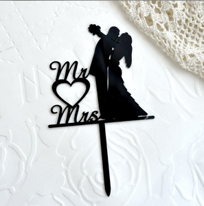 ของตกแต่งเค้กสไตล์อินส์สำหรับวันคนรัก, ของตกแต่งงานขอแต่งงาน, ป้ายอะคริลิค MR&MRS สำหรับตกแต่งเค้ก - Product Image 3