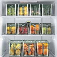 Boîte de rangement pour réfrigérateur avec poignée, boîte de rangement pour cuisine, boîte de rangement pour légumes et fruits, boîte de conservation des aliments