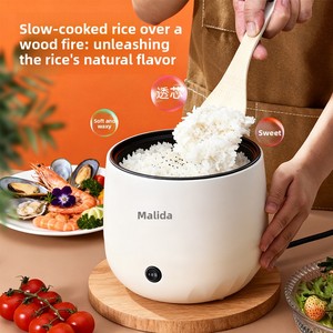 หม้อหุงข้าวไฟฟ้าขนาด 1.8 ลิตร ฝาแก้ว ตัวเครื่องพลาสติก ควบคุมด้วยระบบกลไก ใช้ในบ้านอเนกประสงค์ เหมาะสำหรับหอพักนักศึกษา ประหยัดพลังงาน - Product Image 4
