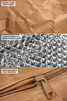 Sac à lunch en papier kraft écologique, isolé, lavable, avec doublure en aluminium, imperméable, anti-graisse, préservant la chaleur, moderne