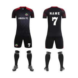 Maillots de football 100% polyester personnalisés pour adultes et enfants Kit d'entraînement au design sublimé pour style de club d'équipe - Product Image 2