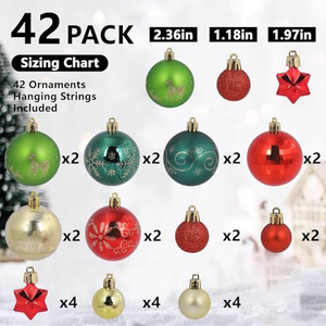Nordic Design Britain France Germany Czech <b>Christmas</b> Decopage Ornament <b>Christmas</b> Baubles in a <b>Box</b> - Product Image 2