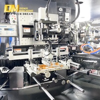 DM Alimentación y descarga automática Máquina de serigrafía automática UV de 6 colores para botella de vidrio de vaso de plástico de tubo suave