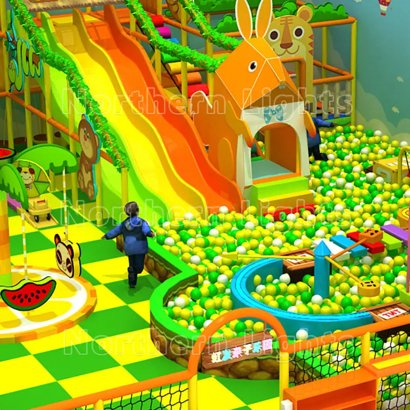 Aire de jeux intérieure Offre Spéciale en bois maisonnette intérieure parc pour enfants à thème personnalisé à bas prix