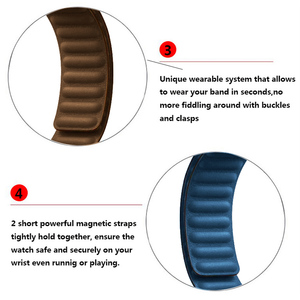 Pour les Bracelets de Montre <span class=keywords><strong>Apple</strong></span> Série <span class=keywords><strong>6</strong></span> 5 4 3 2 1 luxe 38mm 42mm 40mm <span class=keywords><strong>44mm</strong></span> Bandes de Montre En Cuir Pour Iwatch Sangle - Product Image 4